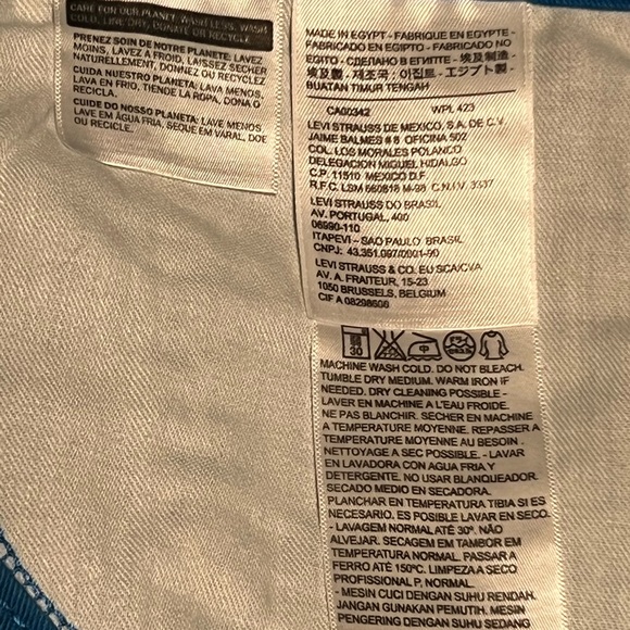 Blue Levis 508 regular taper shorts size 38 - Picture 11 of 11